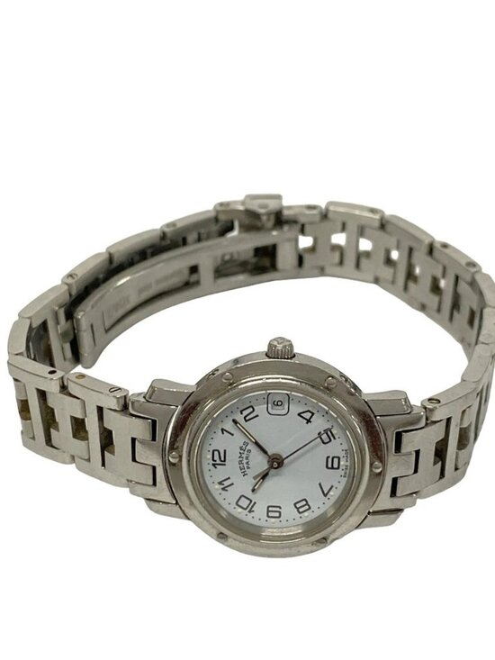 HERMES Clipper CL4.210 1****** Silver Women\'s Wrist Watch